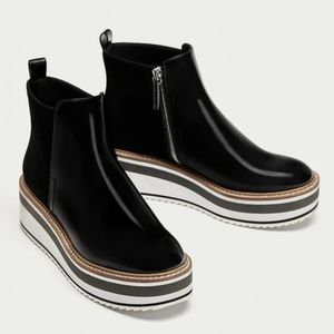 Zara Platform Ankle  Booties